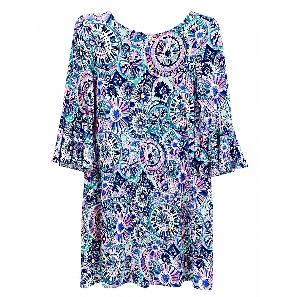 Lilly Pulitzer Ophelia Swing Dress M The Swim Bell Sleeve Knit Mini MSRP $178